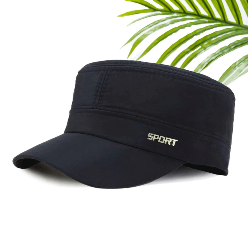 男士平顶帽后封口2025秋冬新款户外休闲百搭中老年短檐鸭舌帽,淘宝优惠券,粉丝福利购,淘宝优惠卷