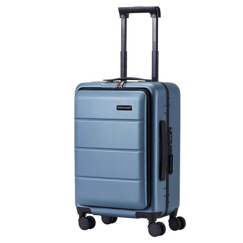 万向轮男前置开口电脑小型登机箱子 霸王虎旅行箱