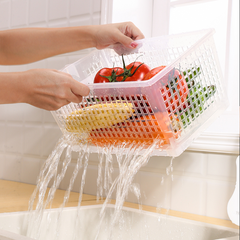厨房冰箱专用大容量收纳盒储物保鲜蔬菜水果鸡蛋盒带盖食品冷冻盒