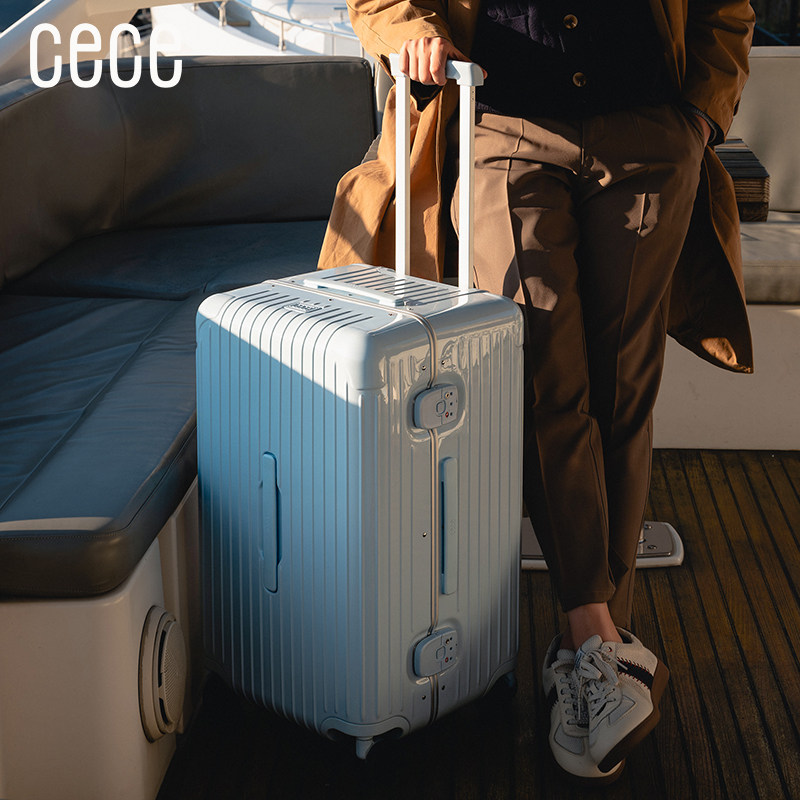 【新品】CECE2026新款铝框行李箱女大容量加厚耐用拉杆旅行密码箱