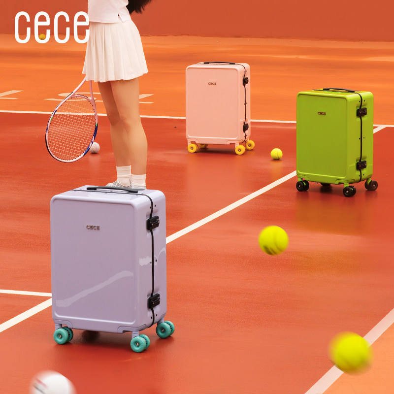 cece2026新款铝框行李箱20寸便携登机箱女学生拉杆箱男旅行密码箱