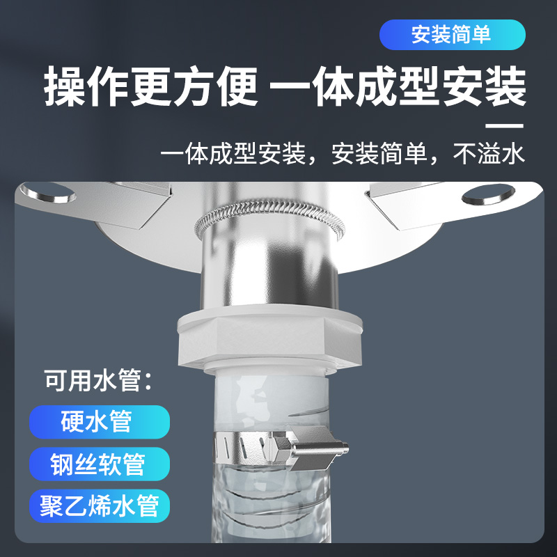 摇水泵手动压水井家用摇水机井水井头抽水泵吸水器老式不锈钢大头-图3