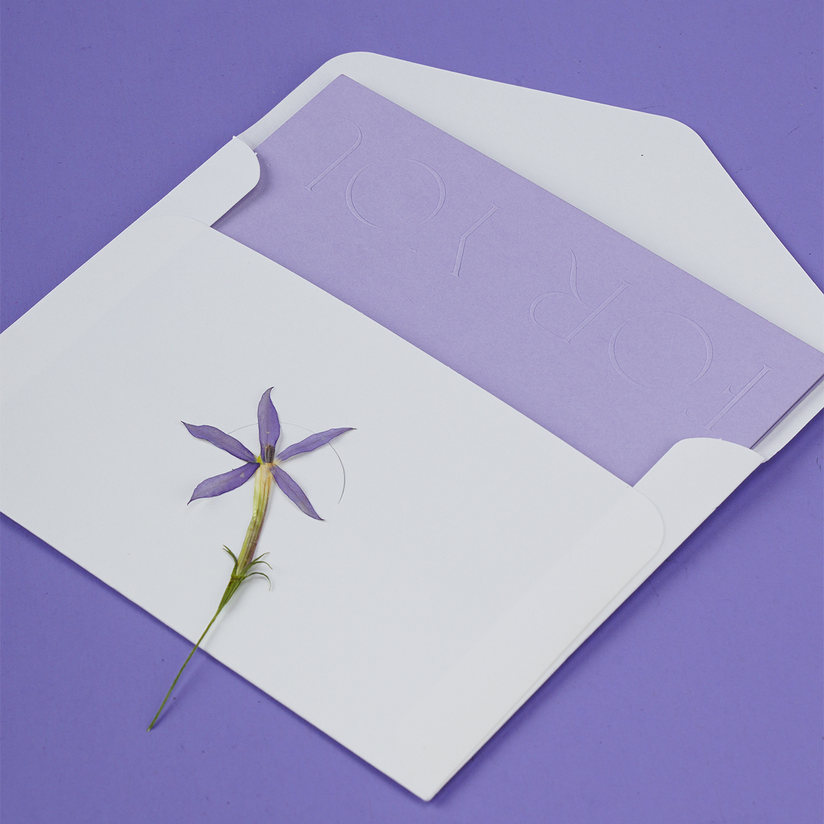 High-end embossed English solid color greeting card postcard