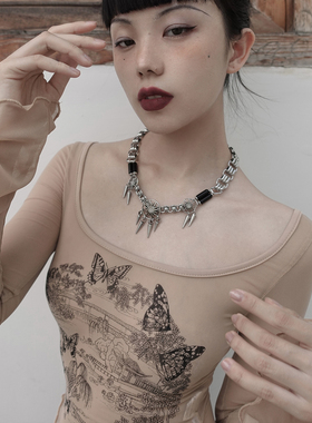 后摇朋克幻想赛博项链钛钢男女