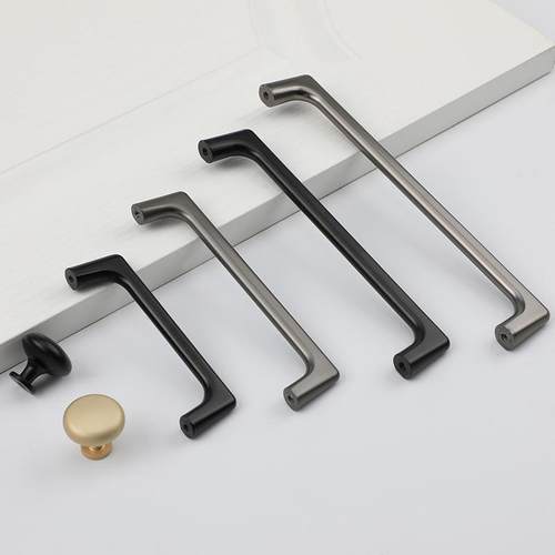 新款直销珍珠金珍珠灰抽屉拉手现代简约柜门拉手锌合金衣柜橱柜门 - 图1