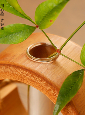 迷你新中式复古竹制小花瓶花器