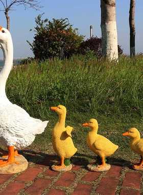 新款直销树脂工艺品大白鹅摆件户外庭院花园小品装饰动物雕塑庭院