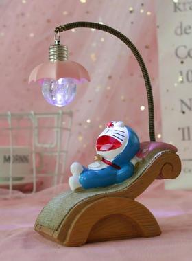 新款直销少女心创意礼物卡通猫手办景观星星灯床头小夜灯摆件学生