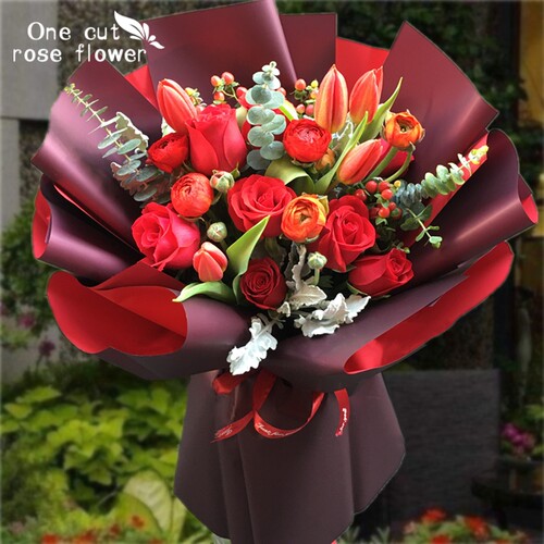 杭州鲜花速递同城玫瑰花绣球桔梗花混搭花束生日订送花店上门爱人 - 图1