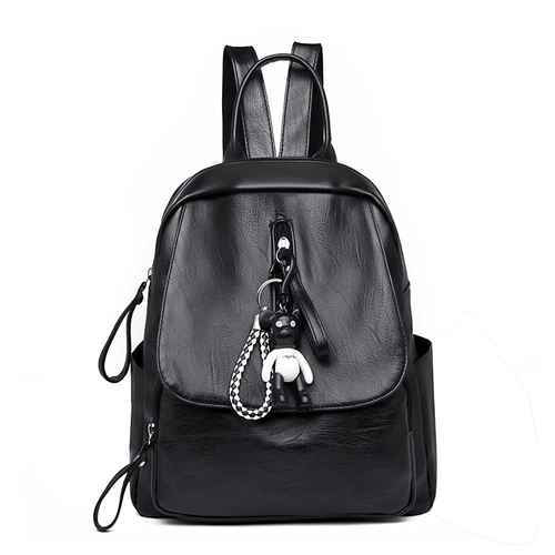 Рюкзак, летняя универсальная сумка через плечо, модный вместительный и большой ранец, 2024 года, из натуральной кожи, в корейском стиле, популярно в интернете