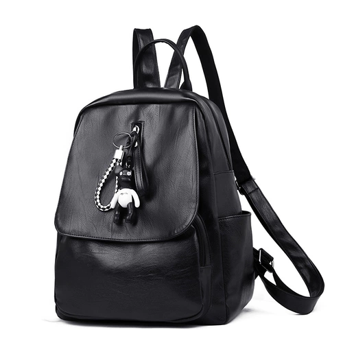 Рюкзак, летняя универсальная сумка через плечо, модный вместительный и большой ранец, 2024 года, из натуральной кожи, в корейском стиле, популярно в интернете