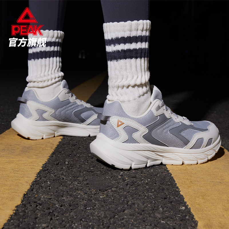 匹克跑步鞋女春季新款网面透气跑鞋休闲鞋子女款轻便防滑运动鞋
