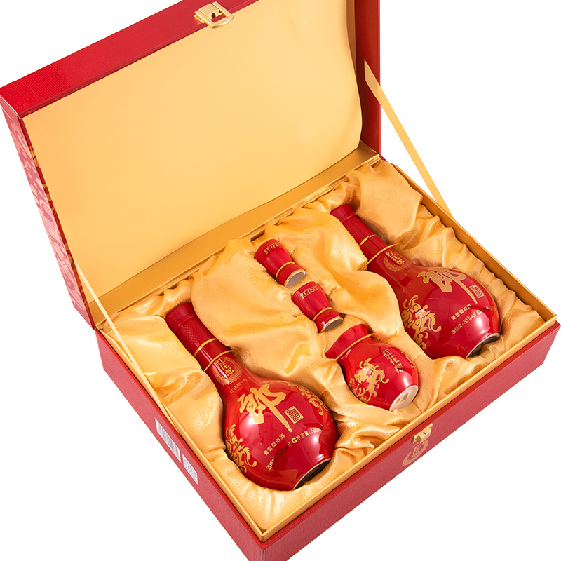 郎酒红花郎53度礼盒+一品景芝纪念酒芝香型53度500ml*2瓶