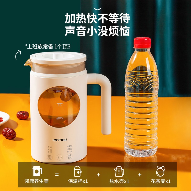 高颜值养生壶迷你型小型烧水壶家用多功能电煮茶壶办公室花茶mini-图0