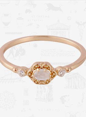 【自营】VITARING戒指女925银海蓝宝指环小众设计简约日常百搭