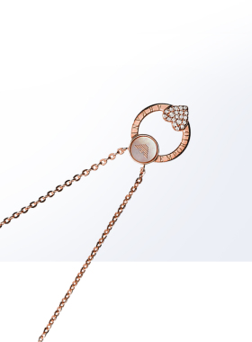 自营阿玛尼爱心锁骨链纯银