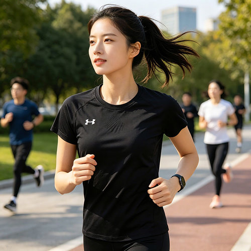 【自营】UA安德玛2026年热卖款夏季女子速干短袖跑步健身运动上衣 - 图1