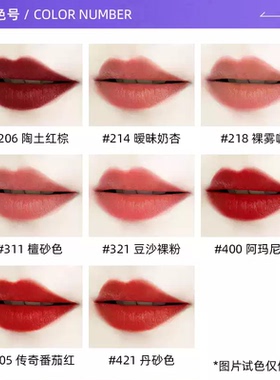 【自营】阿玛尼哑光显白保湿口红红管唇釉丝绒6.5ml红茶