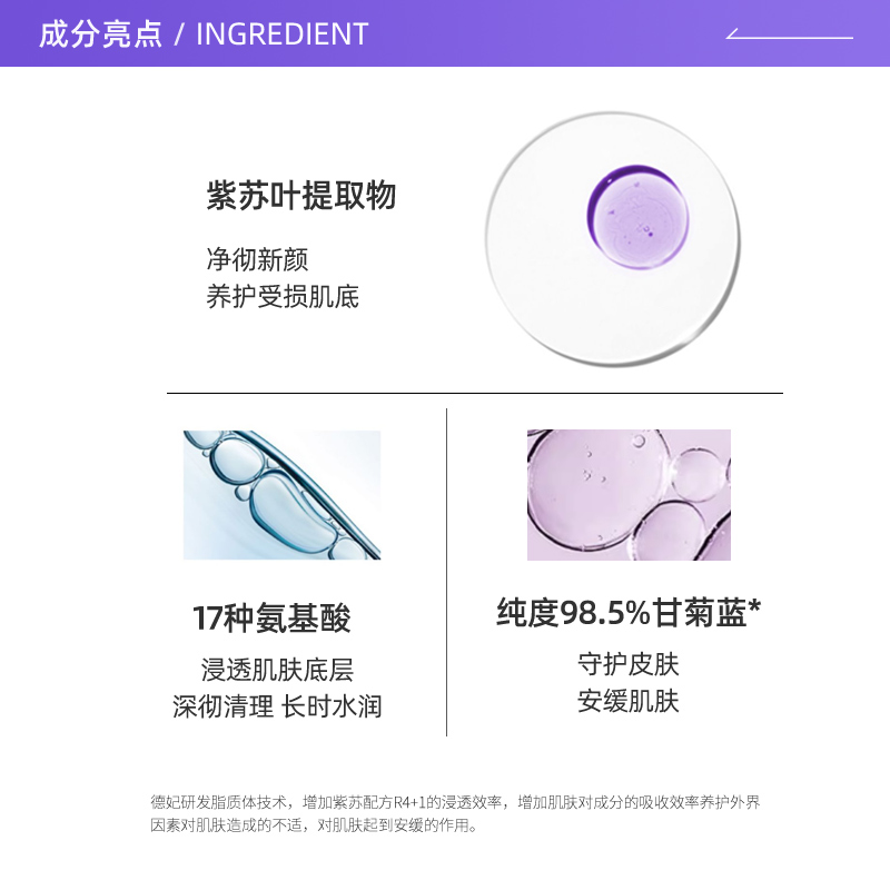 【自营】DERMAFIRM+/德妃紫苏洗面奶氨基酸洁面乳男女士深层清洁 - 图1