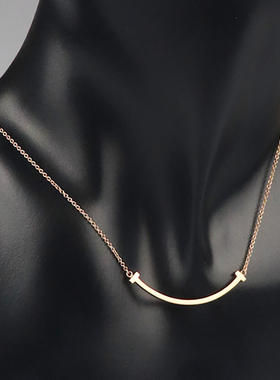 【自营】中古95新TIFFANY蒂芙尼T微笑小号750玫瑰金40.5-45.5cm