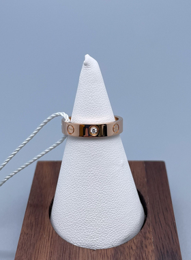 【自营】中古99新卡地亚LOVE系列经典款18K玫瑰金单钻 男女同款