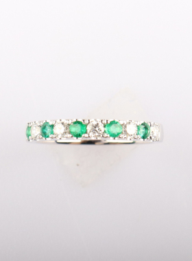 中古99新KOMEHYO定制祖母绿戒指