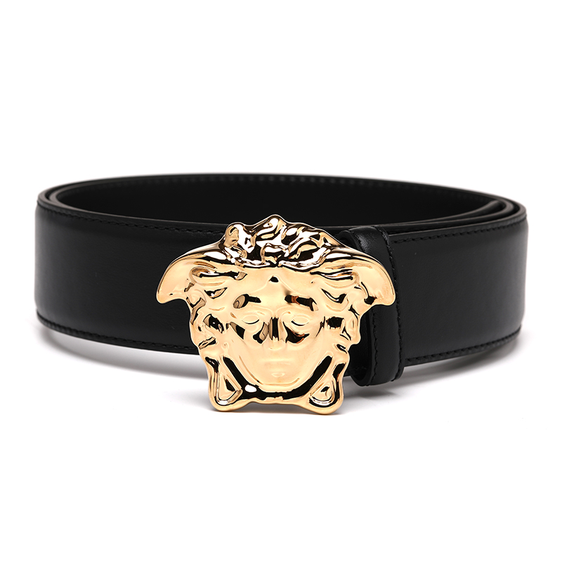 天猫国际进口超市国内现货【直营】VERSACE/范思哲秋冬新款休闲时尚男士纯色皮带腰带0