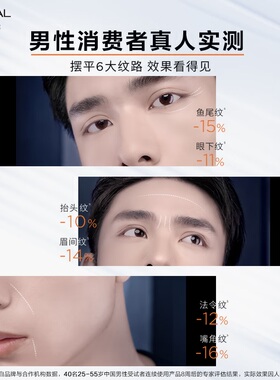 【自营】欧莱雅男士青春肌源支撑瓶眼霜紧致保湿抗皱小样7.5ml*4