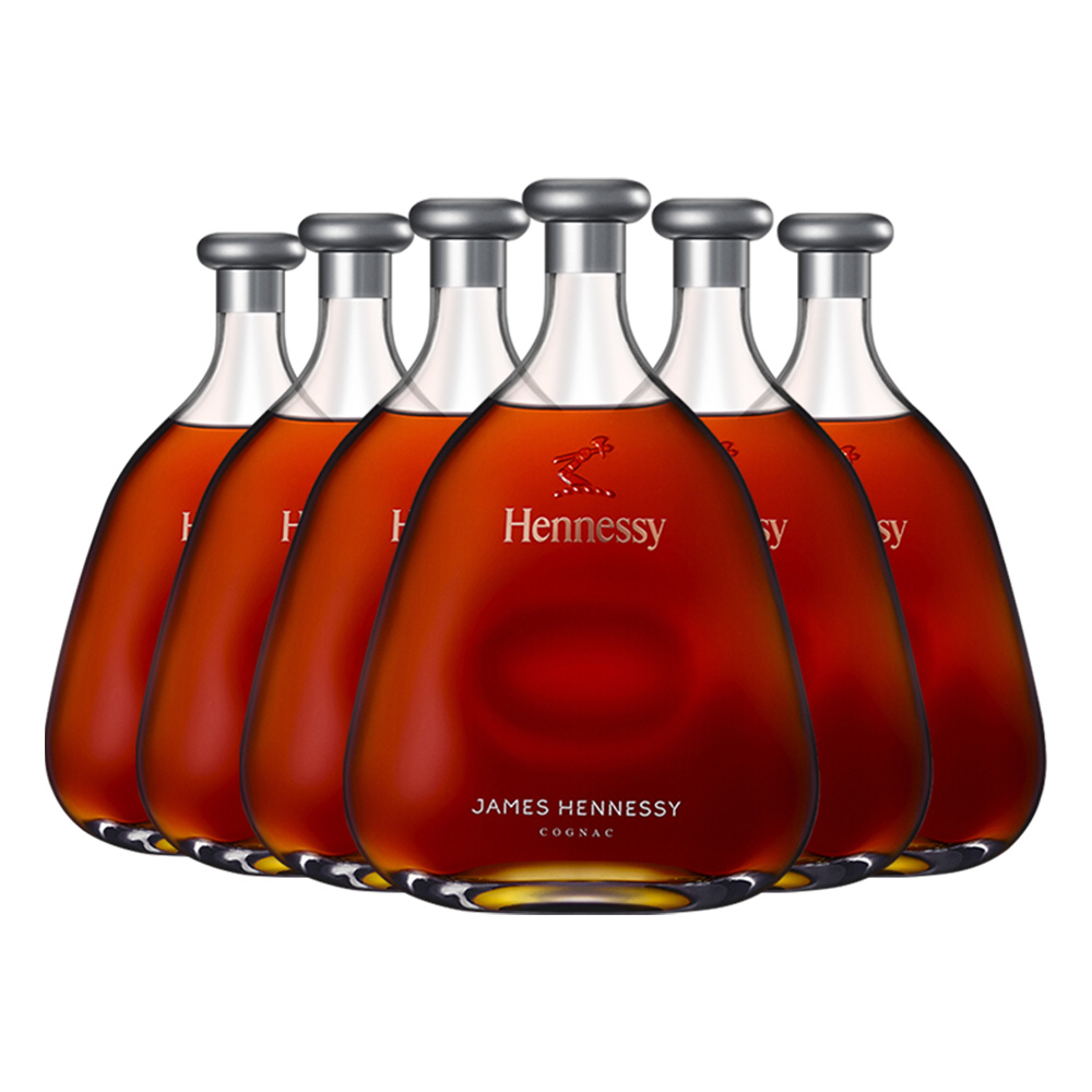 【自营】Hennessy/轩尼诗詹姆士700ml*6 干邑白兰地 进口洋酒行货