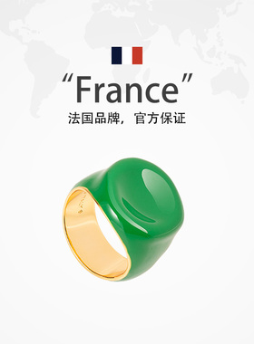法式原创质感镀金珐琅釉戒指女
