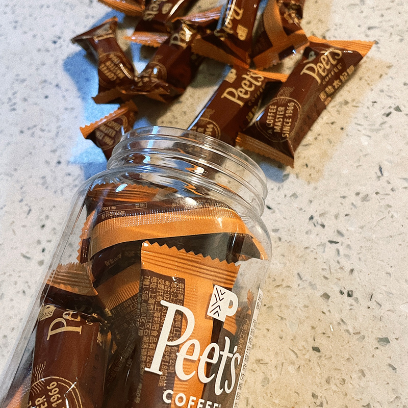 【自营】Peets皮爷咖啡海盐太妃糖法式杏仁果仁焦糖罐装7g*15颗