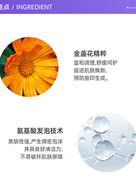 【自营】Kiehl＇s/科颜氏金盏花氨基酸净透洁面啫喱洗面奶30ml*2