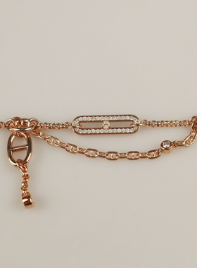 【自营】中古95新HERMES爱马仕CHAINE D'ANCRE CHAOS 钻石手链