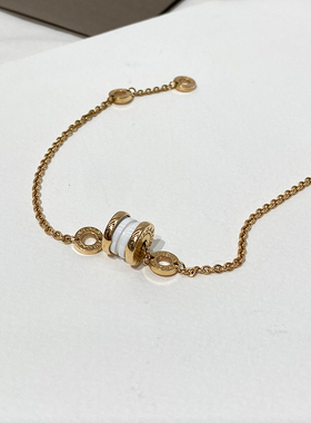 【自营】中古99新宝格丽B.zero1系列小蛮腰白陶瓷手链软手链K金