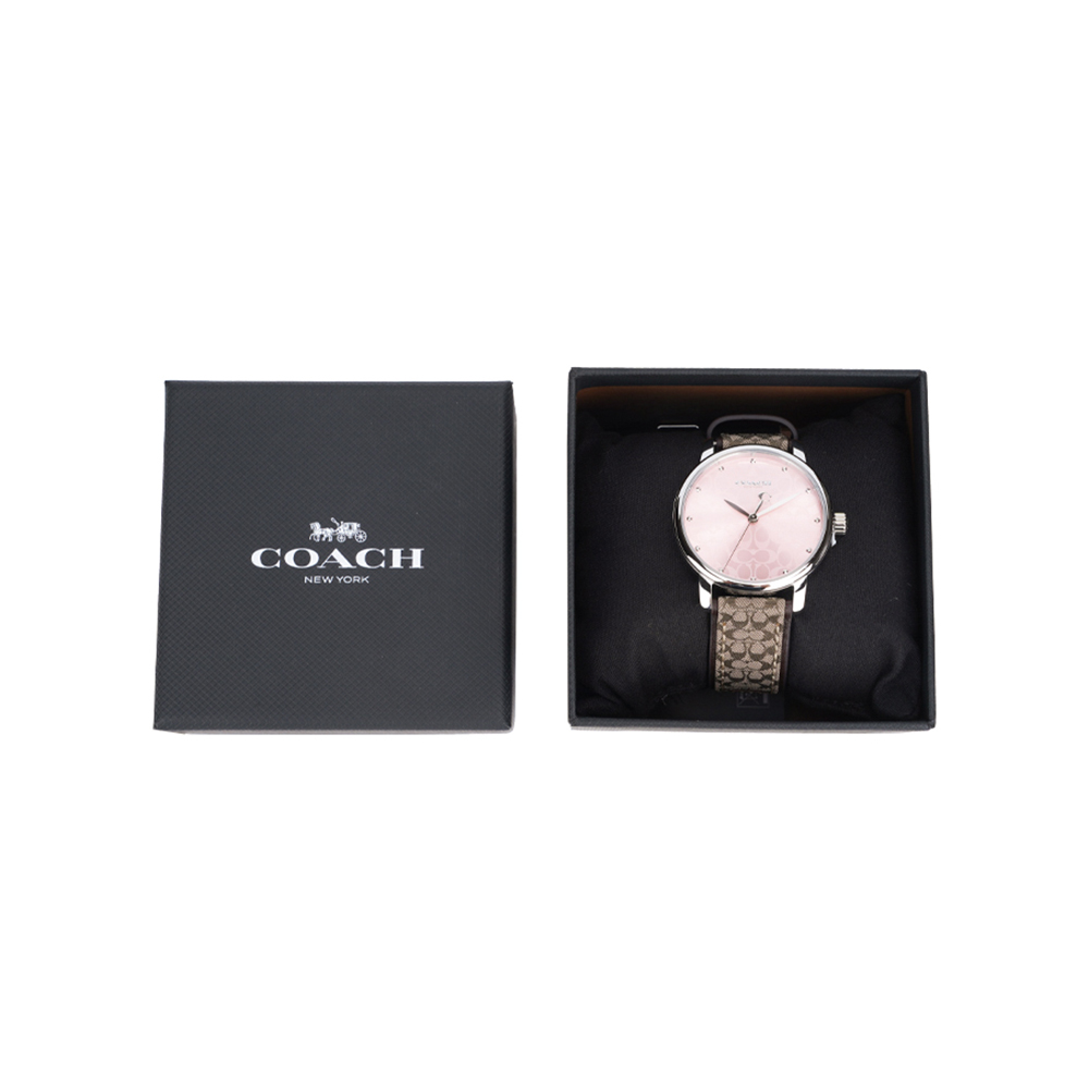 【自营】COACH /蔻驰女士时尚欧美手表牛皮革表带14503873