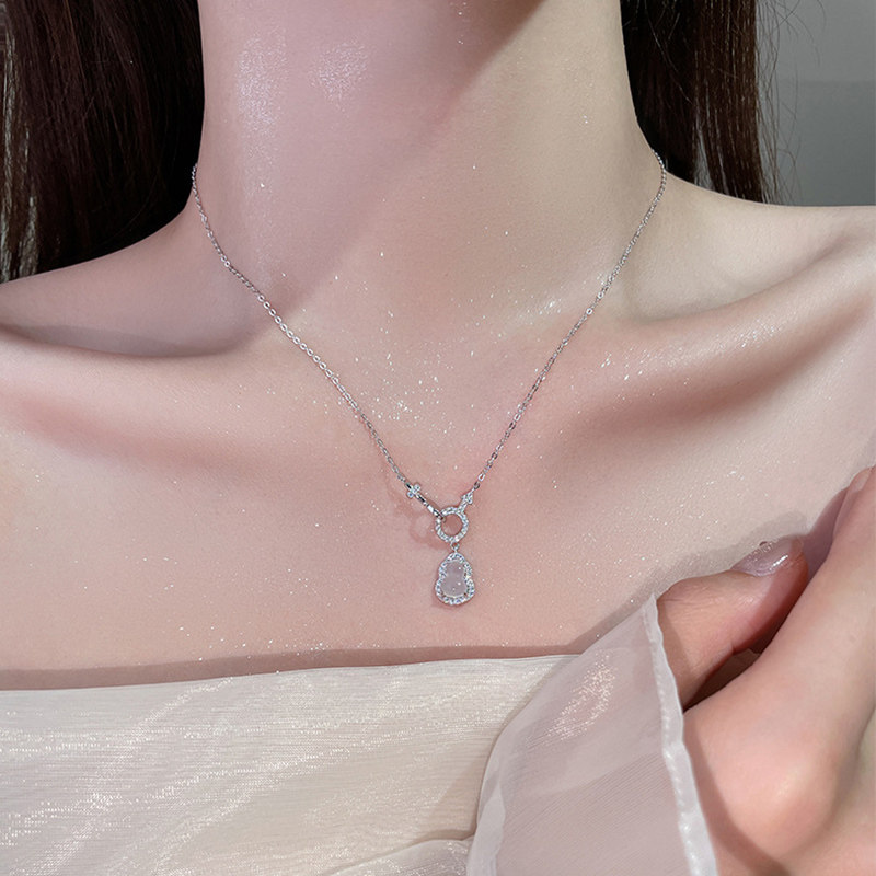 【自营】daisy beauty新中式葫芦玉髓项链女纯银锁骨链女银饰吊坠,淘宝优惠券,粉丝福利购,淘宝优惠卷