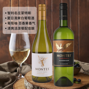 蒙特斯天使珍藏白葡萄酒750ml*2瓶智利进口