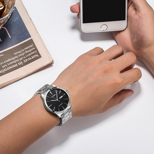 【自营】西铁城手表男士自动机械表日本正品轻奢商务钢腕表NH8350 - 图1