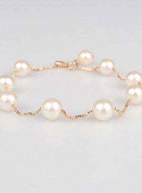 【自营】中古9.5新 TASAKI(塔思琦)Basic 9颗海水珍珠手链