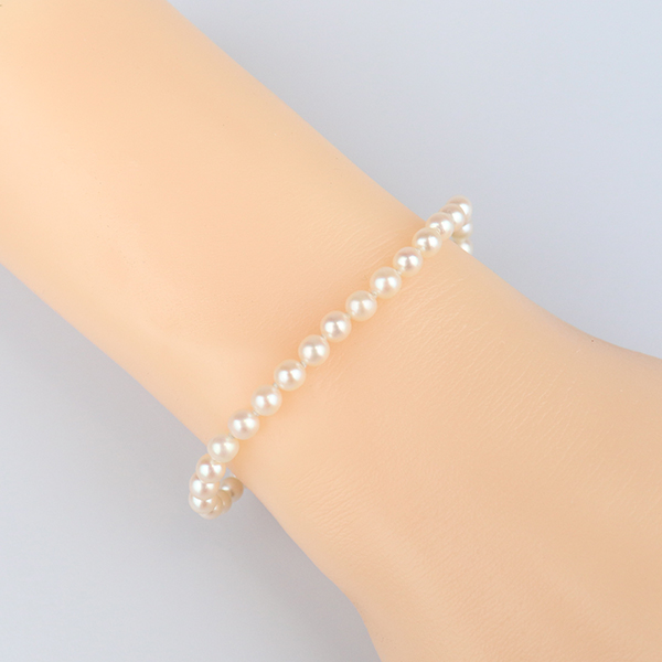 【自营】中古95新TASAKI塔思琦Petit海水珍珠串珠手链750樱花金 - 图3