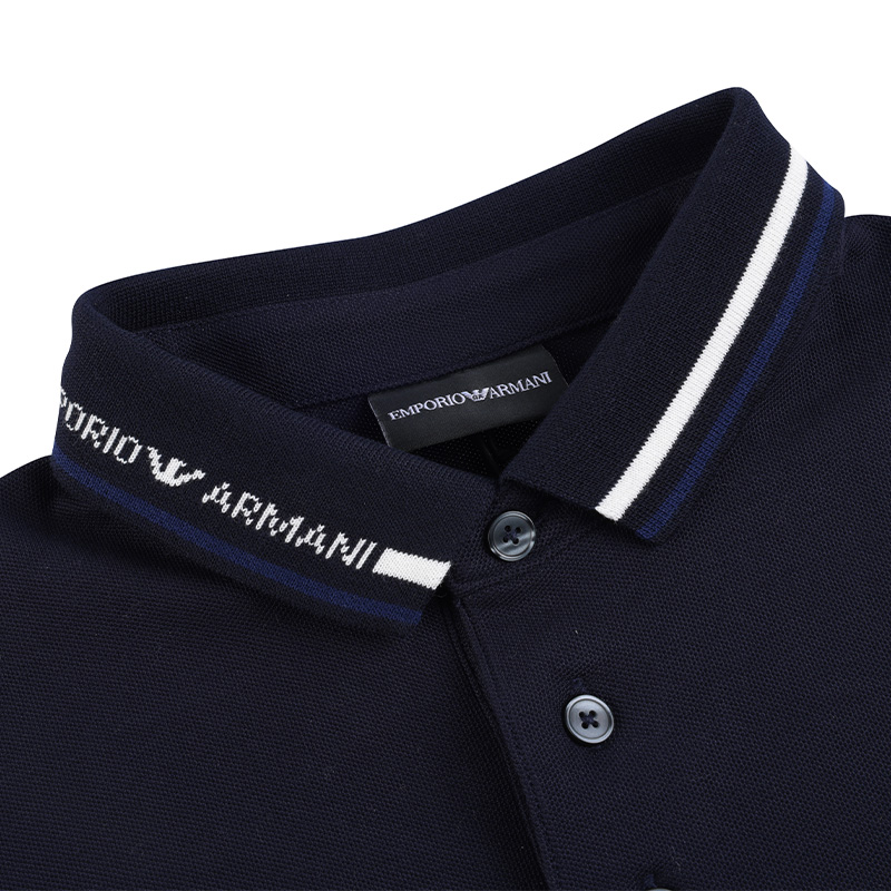 【自营】EMPORIO ARMANI/阿玛尼男士夏季百搭短袖POLO衫新款翻领 - 图2