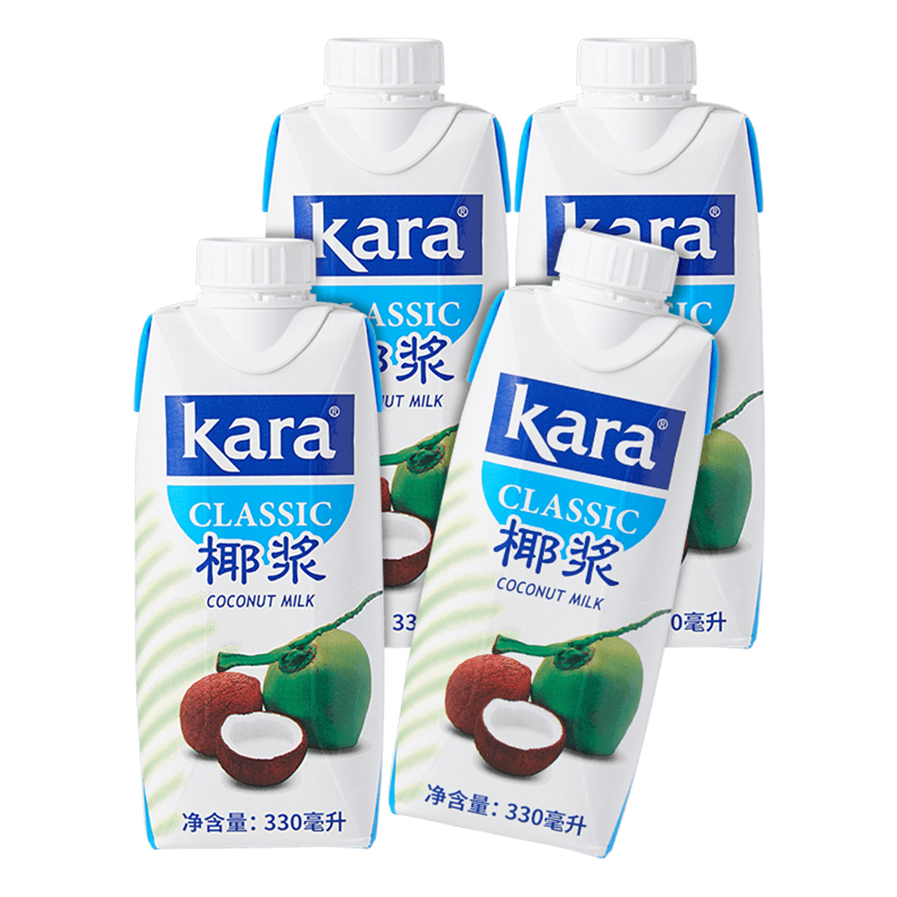 【直营】Kara牌椰浆330ml*4 佳乐 无添加奶茶店生椰拿铁