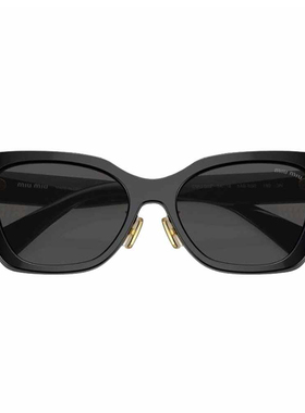 缪缪蝶形字母金标logo墨镜