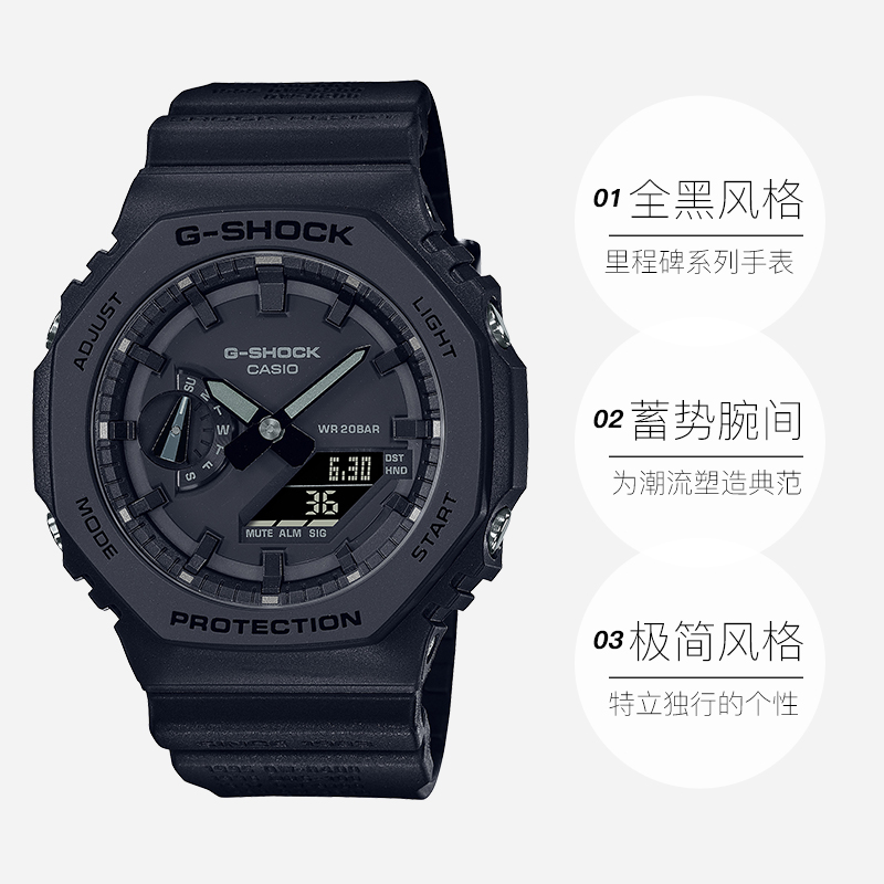 【自营】卡西欧G-SHOCK40周年里程碑系列硬碰硬运动限量男表GA114-图3