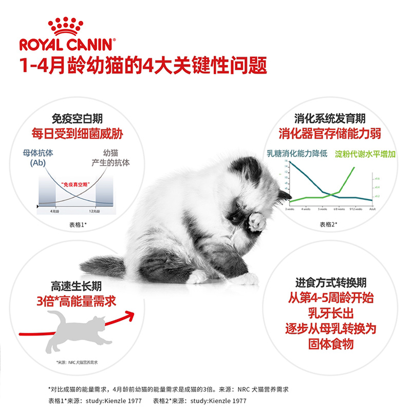 【自营】皇家幼猫奶糕猫粮BK34哺乳10公斤增肥发腮10kg宠物法国 - 图3