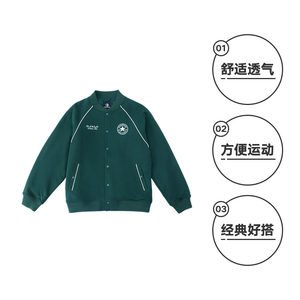 【自营】CONVERSE匡威男女棒球服舒适休闲针织夹克外套UCJ694-EIE
