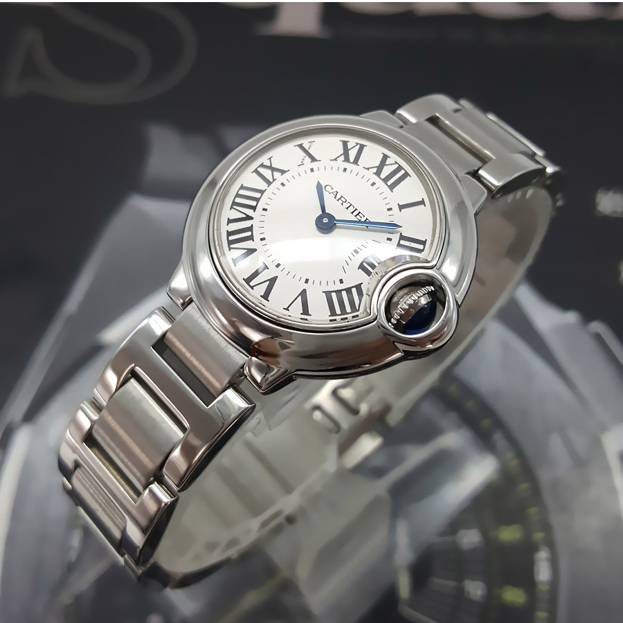 【自营】中古99新Cartier卡地亚蓝气球银白盘女表节日礼物送女友,淘宝优惠券,粉丝福利购,淘宝优惠卷