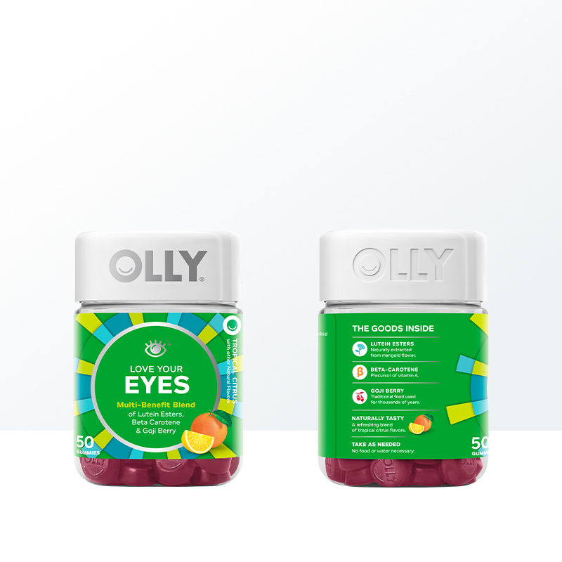 【自营】OLLY叶黄素护眼保健品成人保护眼睛软糖进口50粒/瓶