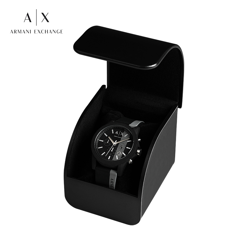 【自营】Armani Exchange阿玛尼男士手表潮流石英腕表礼盒 AX1331