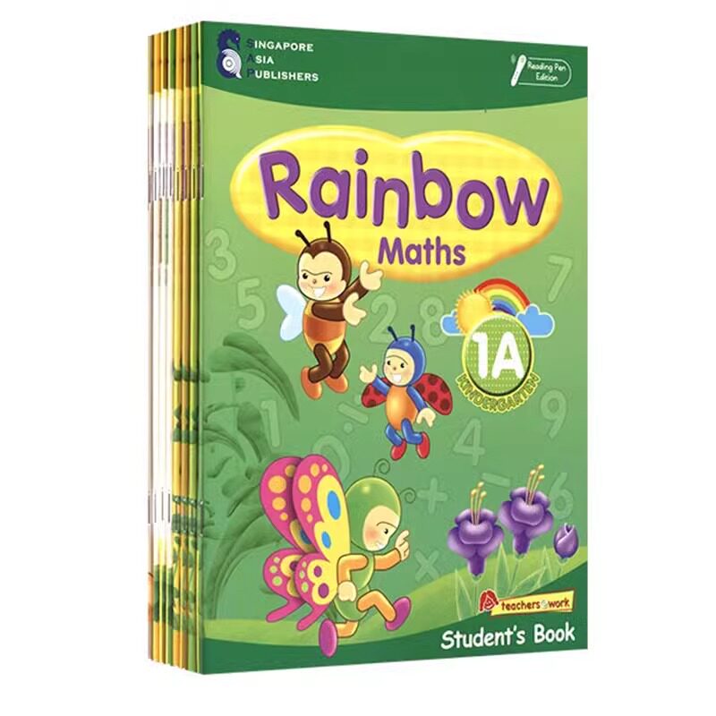 【自营】点读版 新加坡彩虹系列 幼儿园数学 科学 英语 教材配套练习册 SAP Rainbow Math English Science K1K2 24册 英文原版